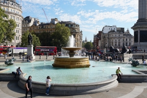 Trafalgar Square Fountain, London, UK