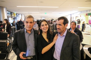 Mayor Garcetti welcomes Mr. Vayeghan. The first person subjected to the President's travel ban who was able to return to US following Court Order. 2 February 2017