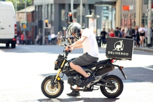 Deliveroo one of the biggest UK Tech Companies Biker - Deliveroo Delivery Drive 