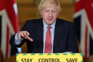 Boris Johnson holds the daily Covid-19 Press Conference on 28 May 2020.