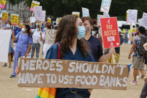 London protest for NHS Pay Justice, 8th August 2020.