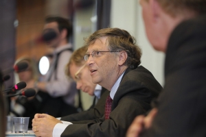 Bill Gates founder of Microsoft, Addressing Health Ministers at Meeting on Polio Organized by the Gates Foundation