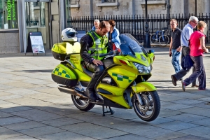 NHS Ambulance Bike - National Health Service is a big user of Tier 2 Visas