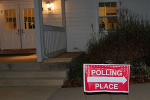 Burke Centre Polling Place Preps for Election Day