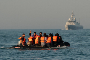 Migrants crossing the English Channel, September 2020