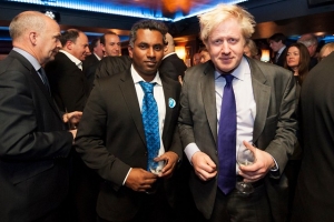 Ajit Chambers and Boris Johnson