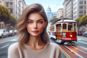 US H-1B & L-1 Visa Fee Hikes Apr 2024 - Ukrainian Migrant with San Francisco Background