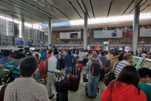 Scene at an Indian Airport