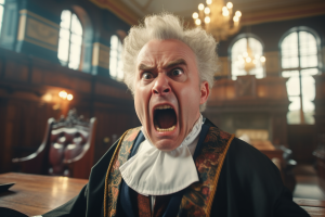 Angry High Court Judge AI Generated