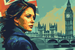 UK Immigration Health Surcharge Hike 6 Feb 2024 - Polish Migrant with UK Parliament Background