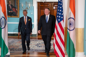 US Secretary of State Michael R. Pompeo and Indian Minister of External Affairs Subrahmanyam Jaishankar 30 September 2019
