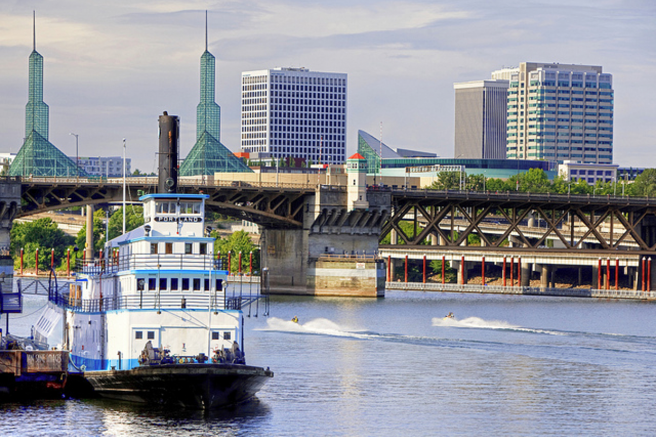 Early Evening On The Willamette, Portland, Oregon, USA
