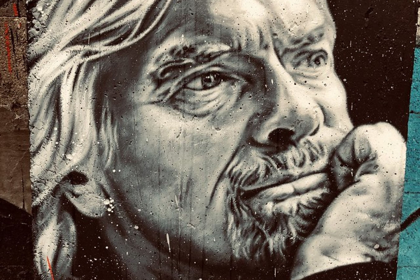 Richard Branson - painted portrait - founder Virgin Media