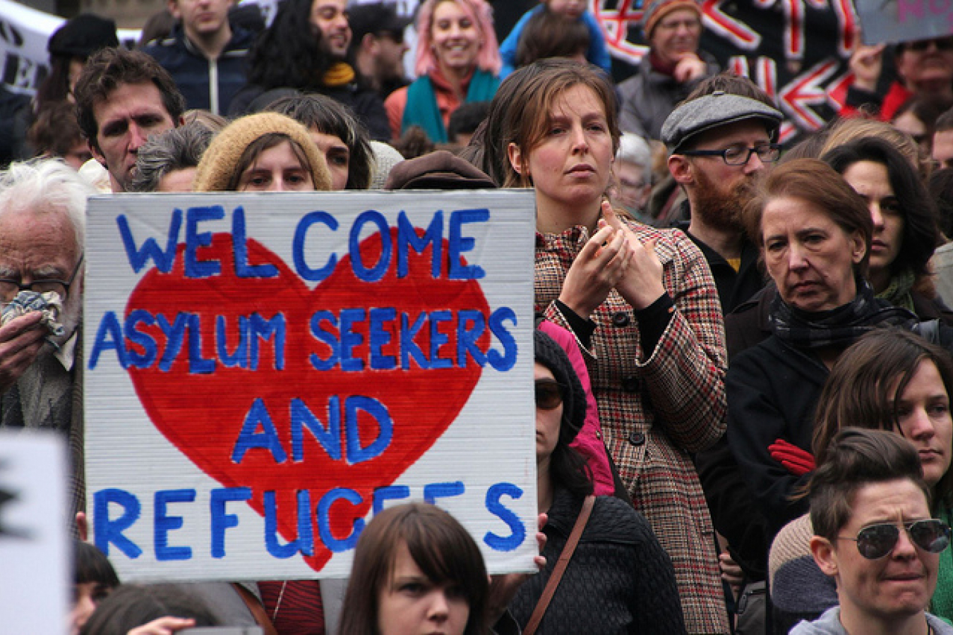 Welcome asylum seekers and refugees - Refugee Action protest 27 July 2013 Melbourne