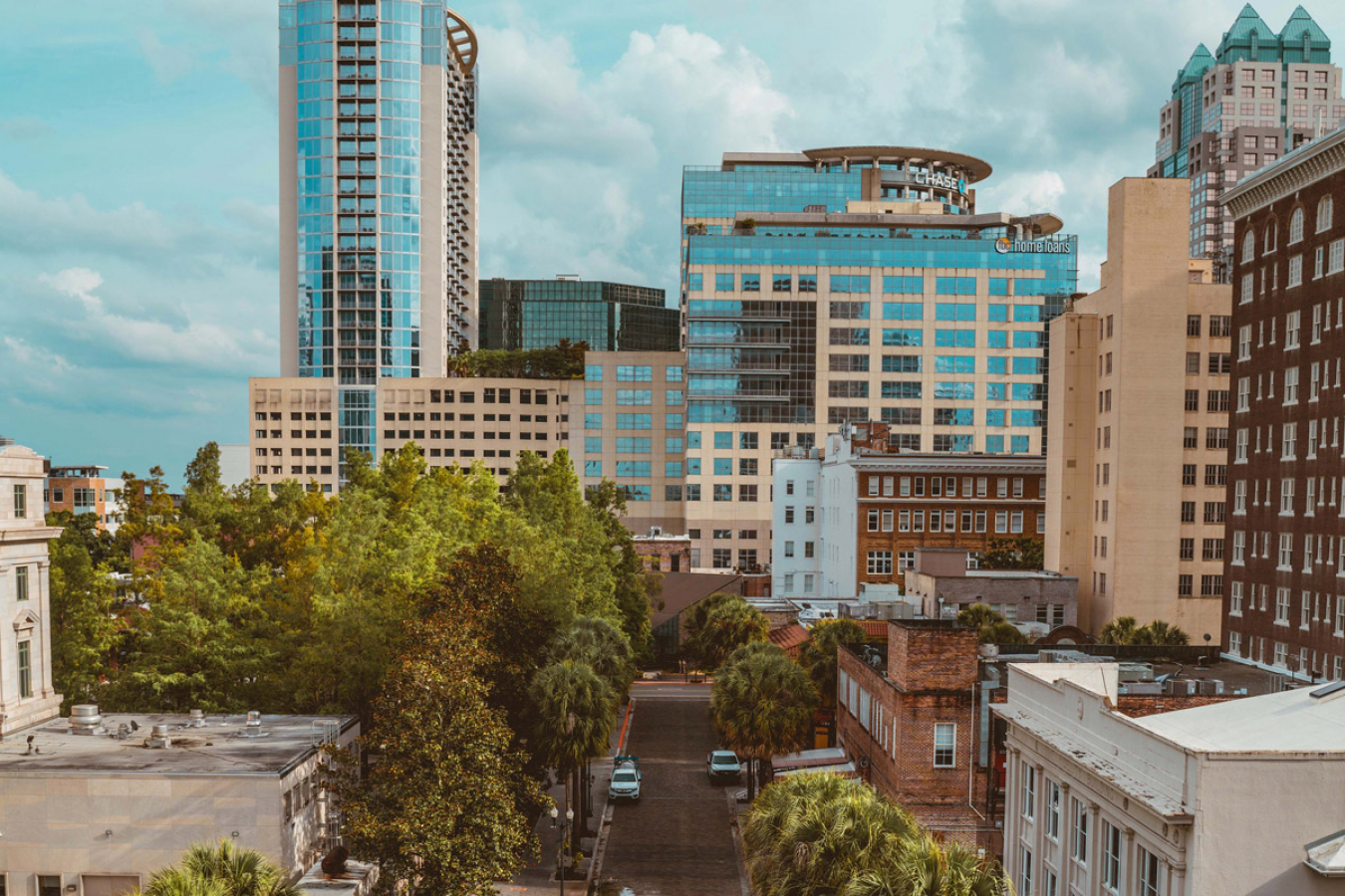 A man was shot and killed outside a US immigration center in Orlando, Florida with police investigating the incident. Downtown Orlando, Florida.